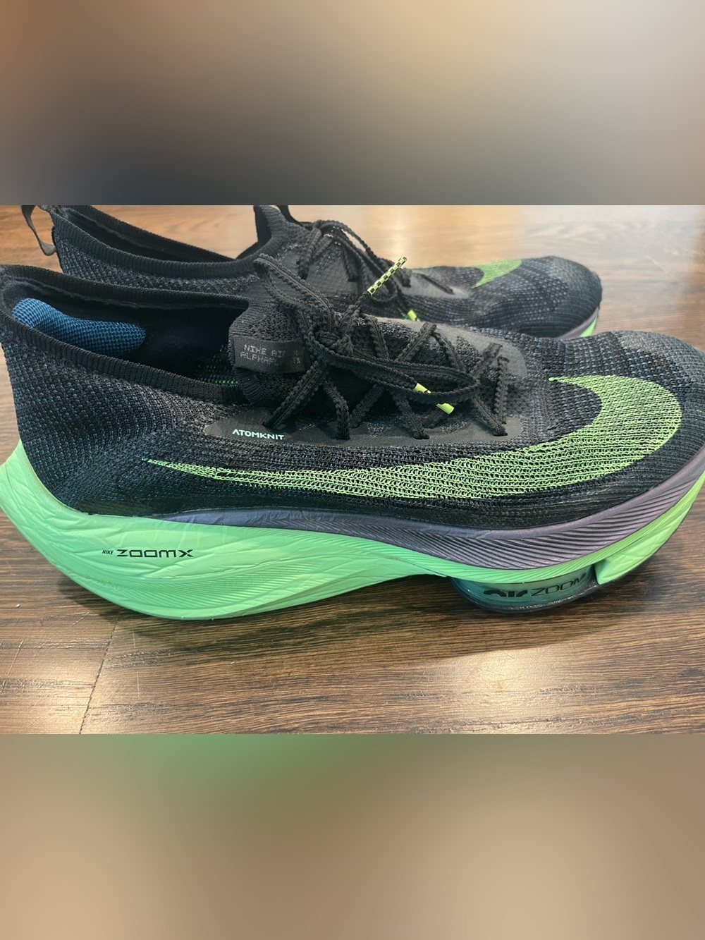 Nike Air Zoom Alphafly NEXT% Black Like Blast Men’s US 14